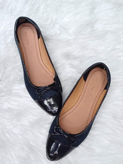 Sapatilha Feminina Preta Bico Fino Elegance