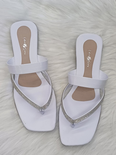 Sandália White Glam