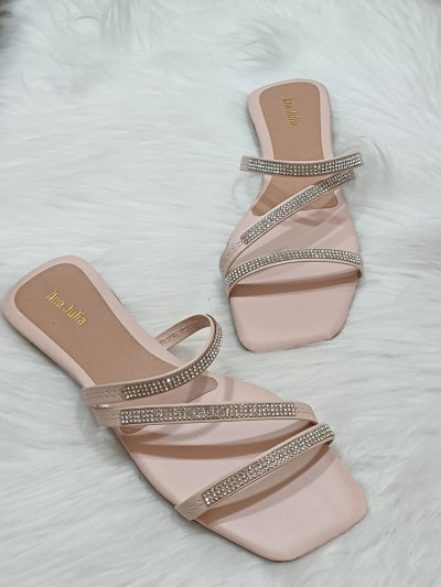 Rasteirinha Brilho Sutil Nude